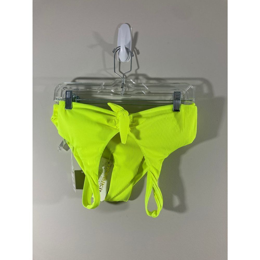 Nwt Tinibikini Two Piece Neon Citrus Front Tie Bi… - image 4